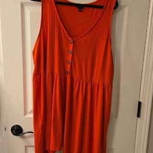 Torrid Vibrant Orange Sleeveless Blouse